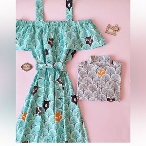 Handmade Viktoriia Gadiak Cute Animal Print Dress size 8-10